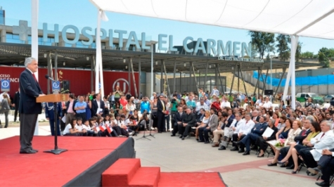 The President of Chile inaugurates the Hospital of Maipu