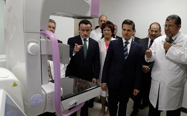 Mexican President, Enrique Pe&ntilde;a Nieto, inaugurates the General Hospital of Zone 3 of Aguascalientes built by SANJOSE