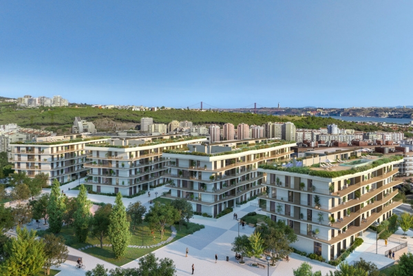 Construtora Udra will build 4 buildings in the Alma Gardens Residential Complex in Miraflores, Lisbon (Portugal)