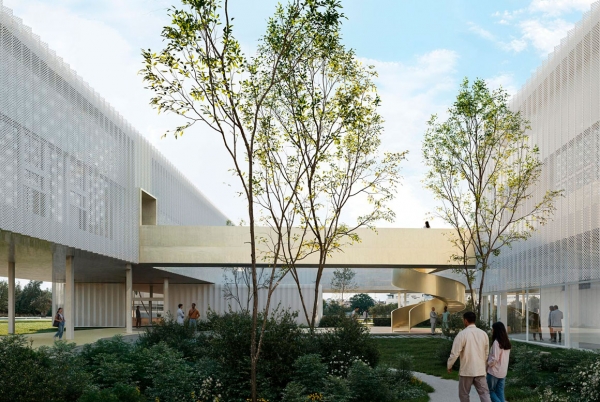 SANJOSE construira lHôpital de Simulation et un parking pour la Faculté des Sciences de la Santé et de la Vie sur le campus de Bormujos de lUniversité CEU Fernando III de Séville